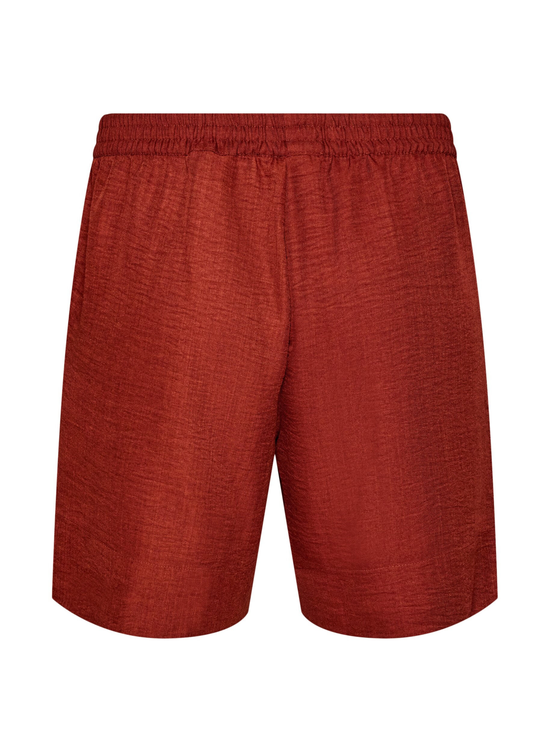 ZizziKorte broek met zakken en hoge taille, Rood, Packshot image number 1