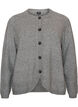 Cardigan met knopen en een ronde voorkant, Grijs, Packshot image number 0