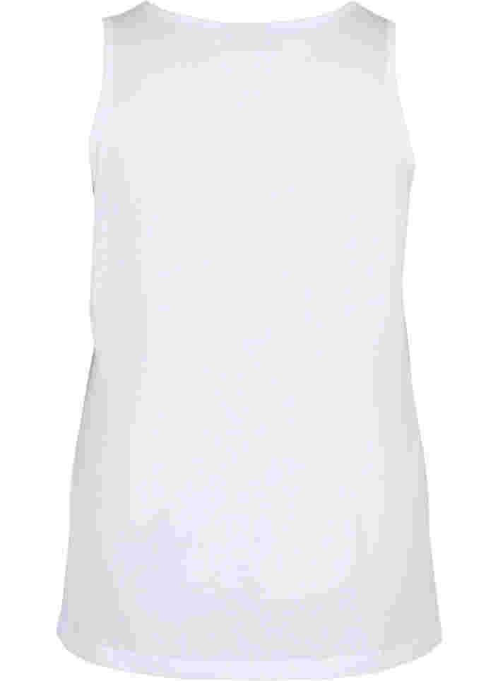 Mouwloze top met a-lijn, Bright White, Packshot image number 1