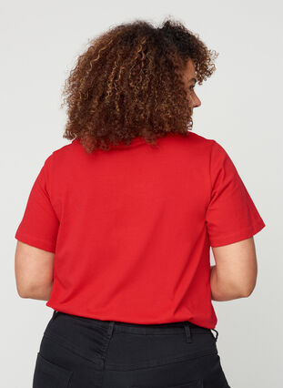 Kerst T-shirt met pailletten, Red, Model image number 1