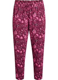 Kleren pyjama broek met print, Donker Bordeaux