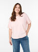 Boxy katoenen T-shirt, Roze, Model image number 0