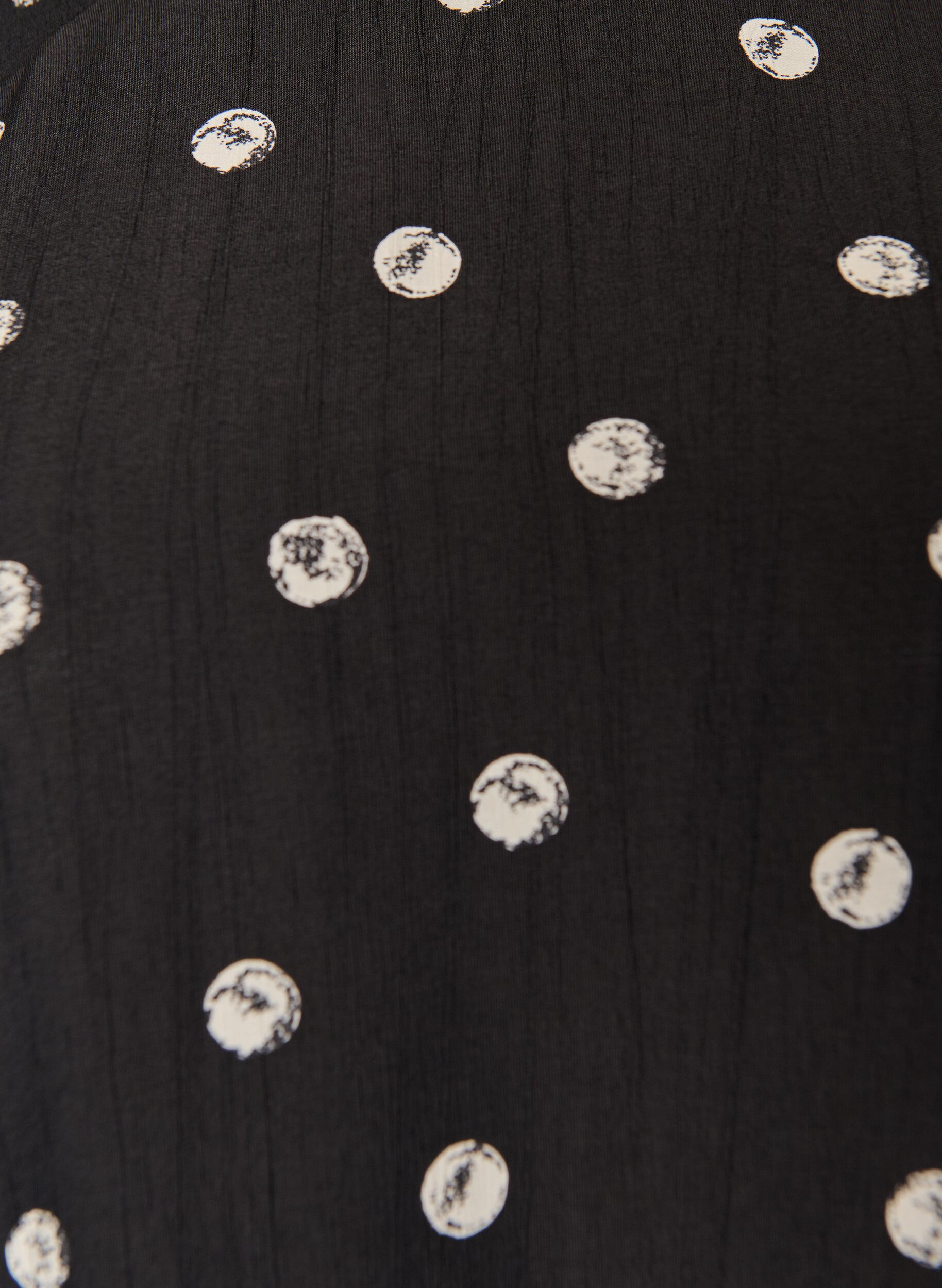 ZizziKorte viscose jurk met ballonmouwen, Zwart, Packshot image number 2