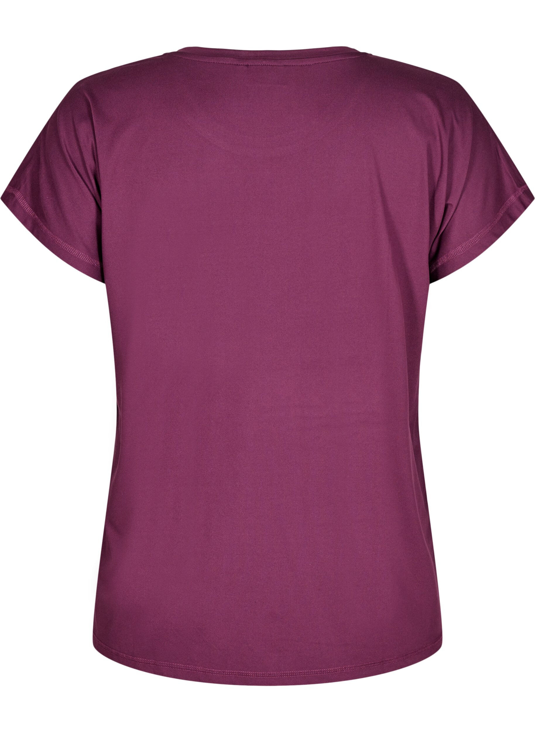 Zizzi Effen gekleurd T-shirt voor sporten, Paars, Packshot image number 1