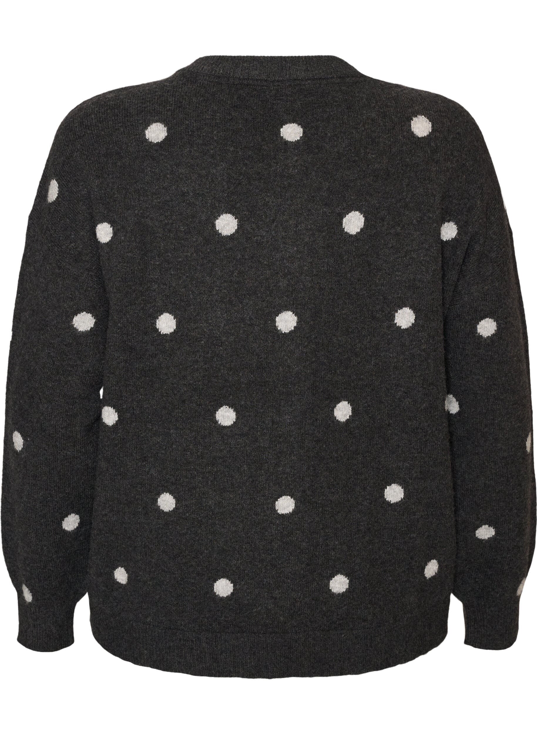 ZizziVest met stippenpatroon, Grijs, Packshot image number 1