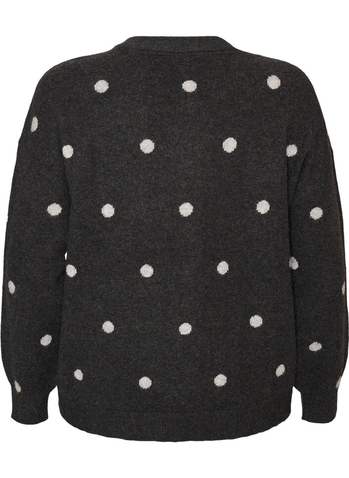 Vest met stippenpatroon, Grijs, Packshot image number 1