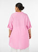 Tuniek van linnen en viscose met A-vorm, Roze, Model image number 2