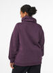 Sweatshirt met hoge kraag en zakken, Paars, Model image number 2