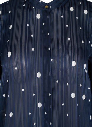 Blouse met 3/4 mouwen en print, Navy Blazer Dot, Packshot image number 2