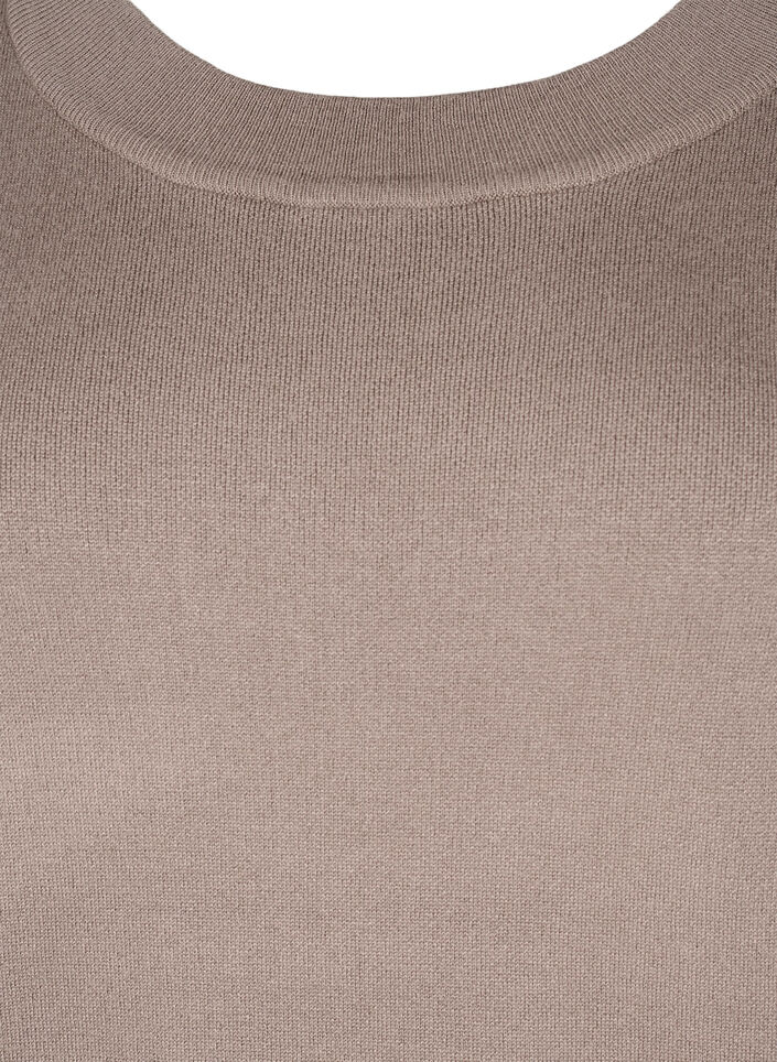 Gebreide jurk met geborduurde details, Desert Taupe Comb, Packshot image number 2