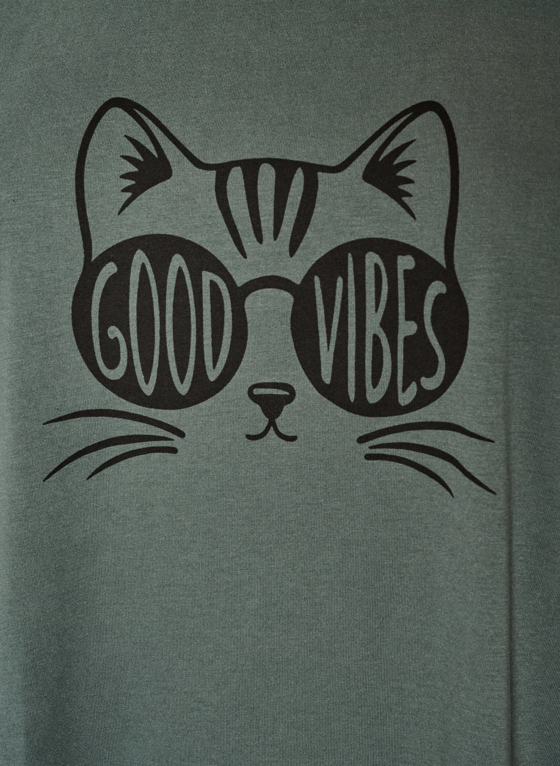 ZizziT-shirt met print, Groen, Packshot image number 2