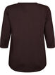 Sporttop met 3/4 mouwen, Brown, Packshot image number 1
