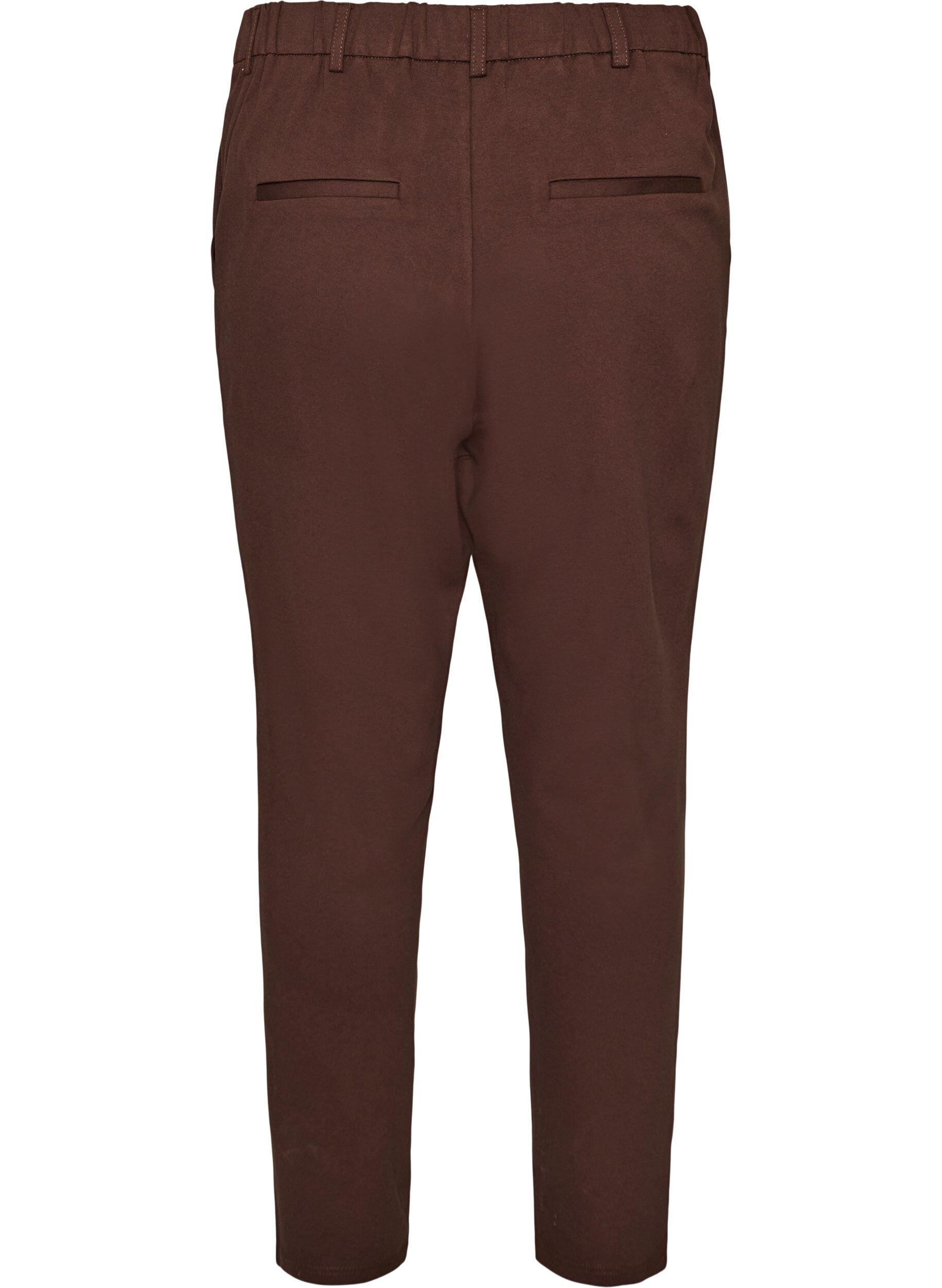 ZizziCropped Maddison broek, Bruin, Packshot image number 1