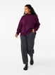 Gebreide wollen blouse met hoge hals, Potent Purple Mel., Model image number 2