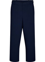 Op maat gemaakte broek met een hoge taille en straight-fit, Blauw