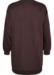 Losse sweatshirtjurk met zakken, Bruin, Packshot image number 1