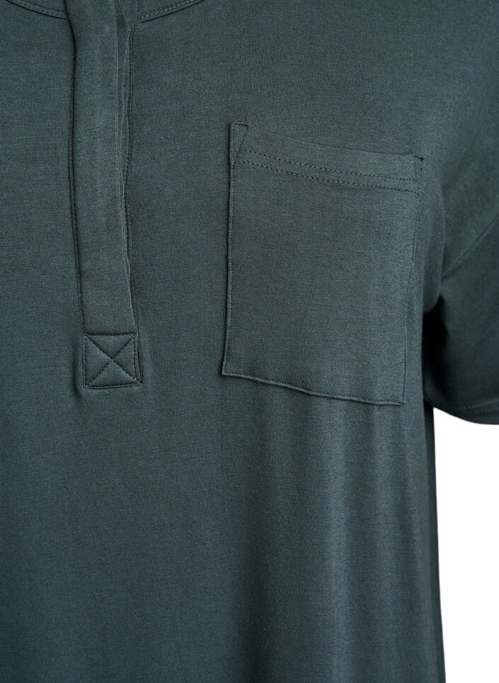 Nachthemd met korte mouwen in viscose, Urban Chic, Packshot image number 2