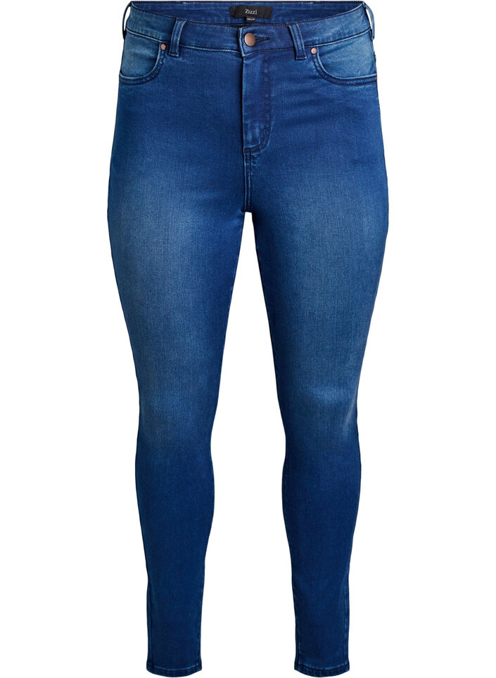 Super slim Amy jeans met hoge taille, Blauw, Packshot image number 0