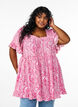 Tuniek met ruches en paisleyprint, Roze, Model image number 0