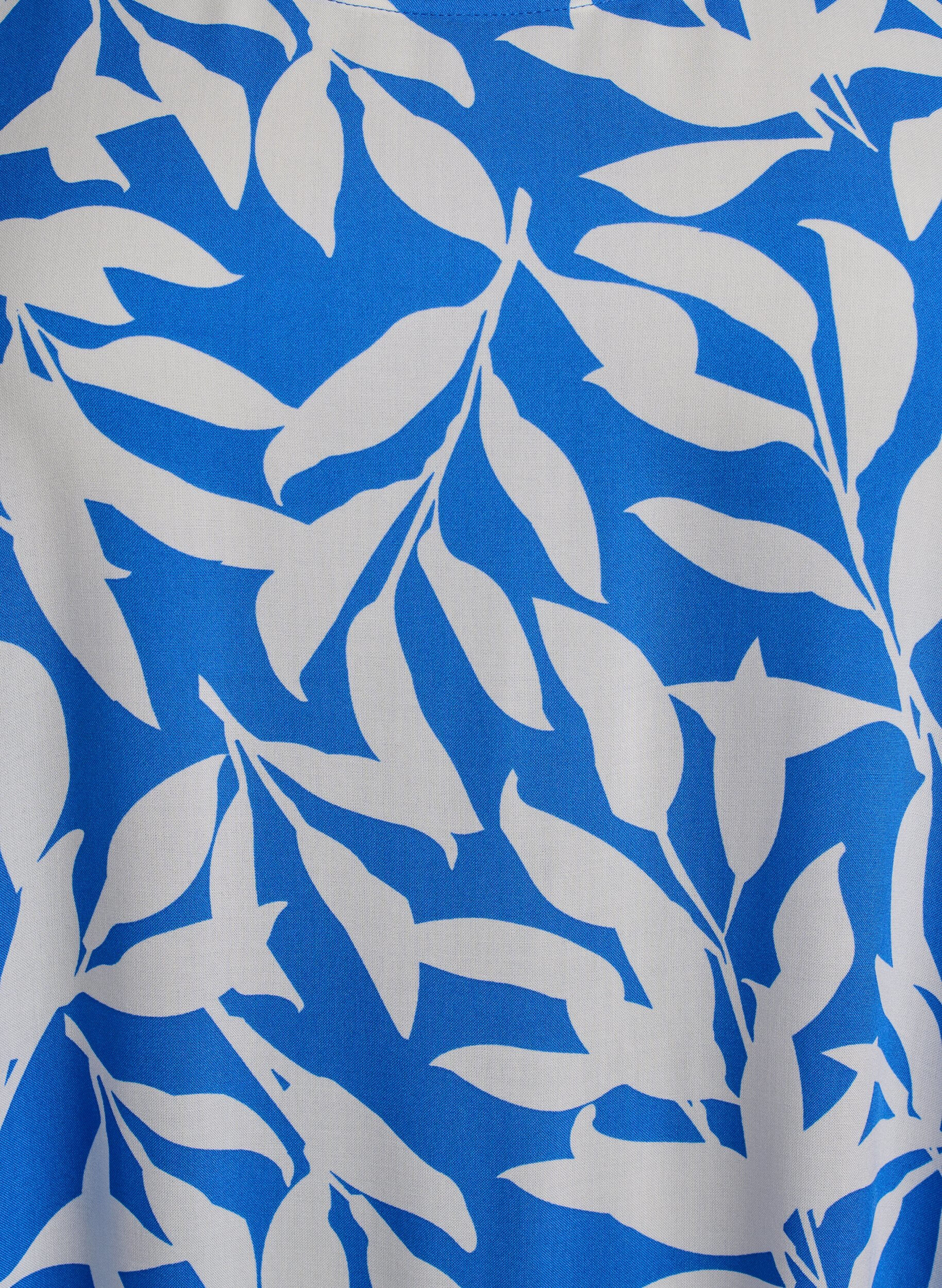 Zizzi FLASH - Jurk van viscose met coupenaad, Blauw, Packshot image number 2