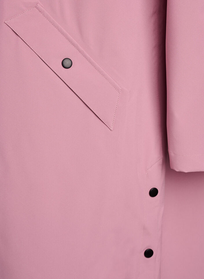 Regenjas met zakken en capuchon, Roze, Packshot