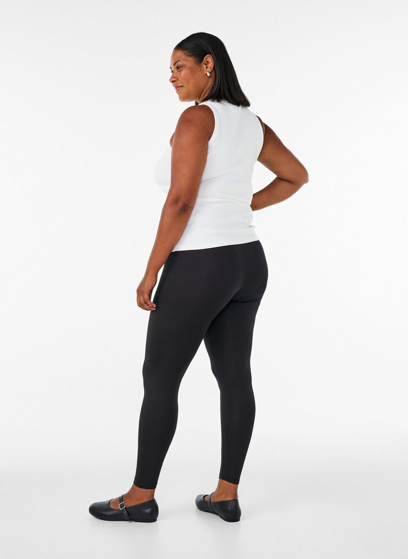 2-pack basic leggings, Zwart, Model image number 2