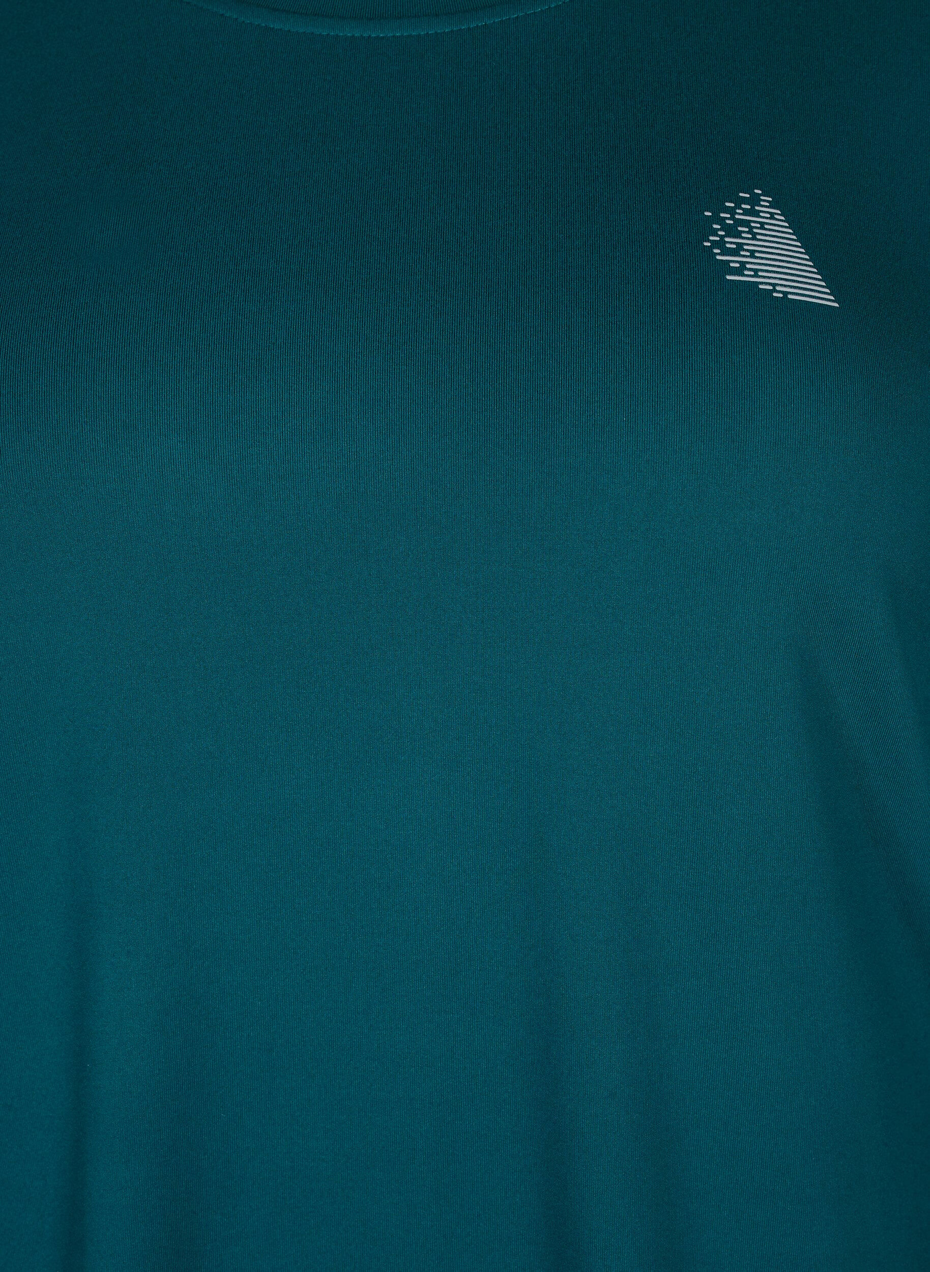 Zizzi Sport shirt met lange mouw, Deep Teal, Packshot image number 2