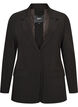 Blazer met split aan de achterkant en strikdetail, Zwart, Packshot image number 0