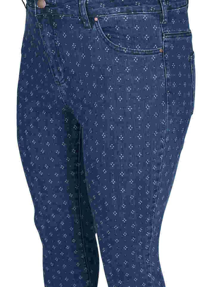 Super slim Amy jeans met printdetails, Dark blue, Packshot image number 2