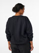 Sweatshirt met statementdetail, Zwart, Model image number 2