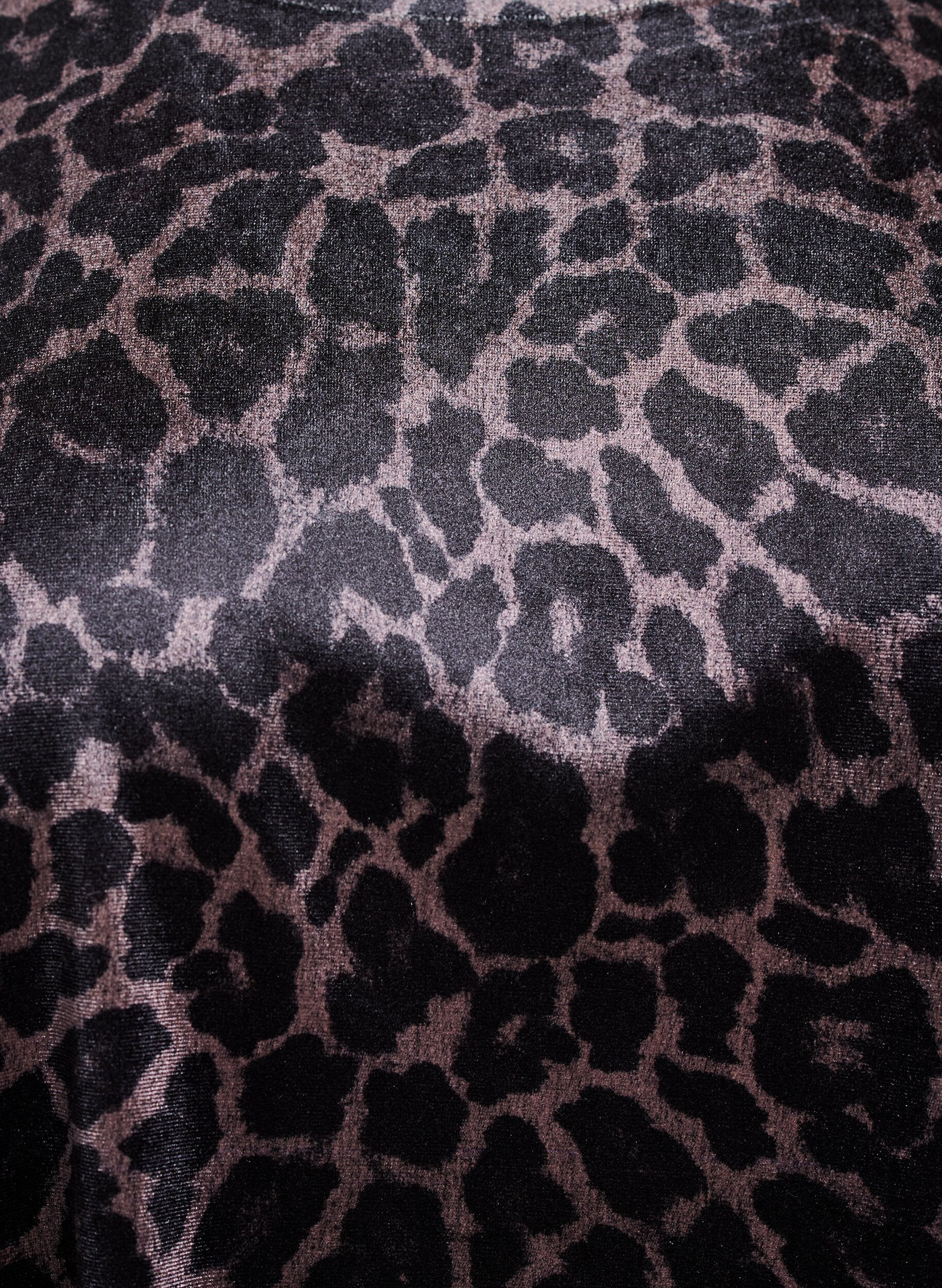 Zizzi Velourt-shirt met korte mouwen, Bruin, Packshot image number 2