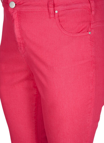 Nauwsluitende 3/4 broek met rits, Pink, Packshot image number 2