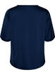 Satijnen blouse met ellebooglange mouwen, Blauw, Packshot image number 1