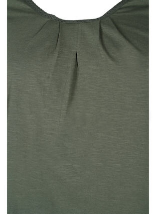 Katoenen blouse met 3/4 mouwen, Thyme, Packshot image number 2