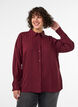 Shirt met gestructureerde strepen en glitterdraden, Rood, Model image number 0
