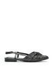 Glitterende slingback met strikdetail, Zwart, Packshot image number 0