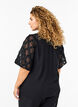 Blouse met harlekijnpatroon, Black, Model image number 1
