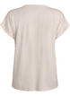 Viscose T-shirt met glitterstrepen, Vanille, Packshot image number 1