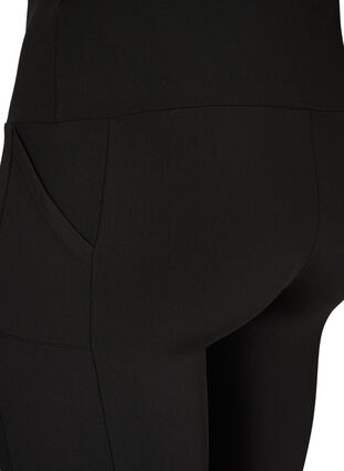 Aansluitende korte broek met hoge taille en zakken, Black, Packshot image number 3