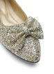 Wijde glitter ballerina met strik, Gold Glitter, Packshot image number 3