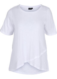 Katoenen t-shirt met korte mouwen, Bright White