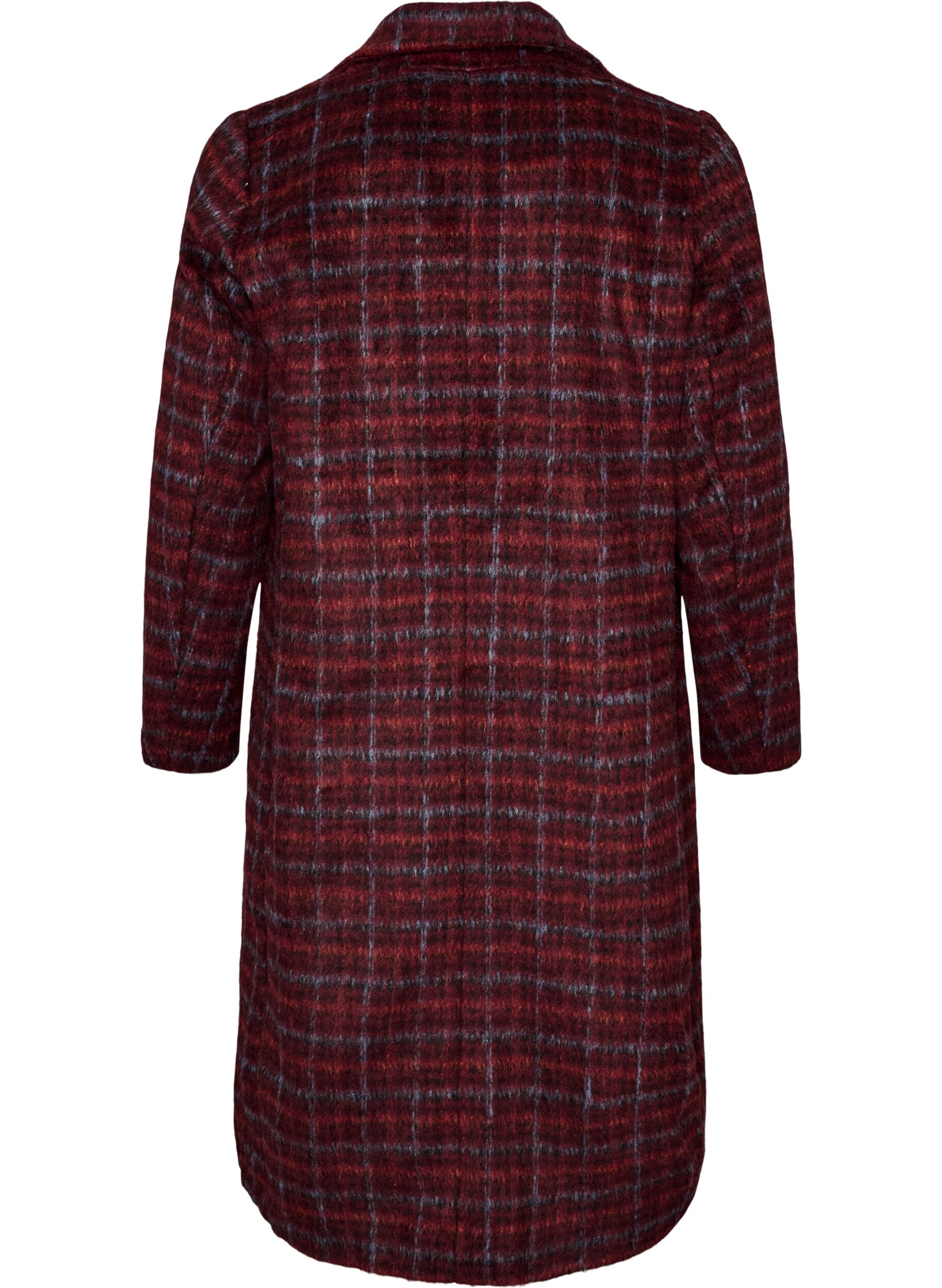 ZizziGeruite jas met zakken, Rood, Packshot image number 1