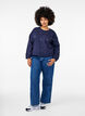 Sweatshirt met oogjes, Blauw, Model image number 1