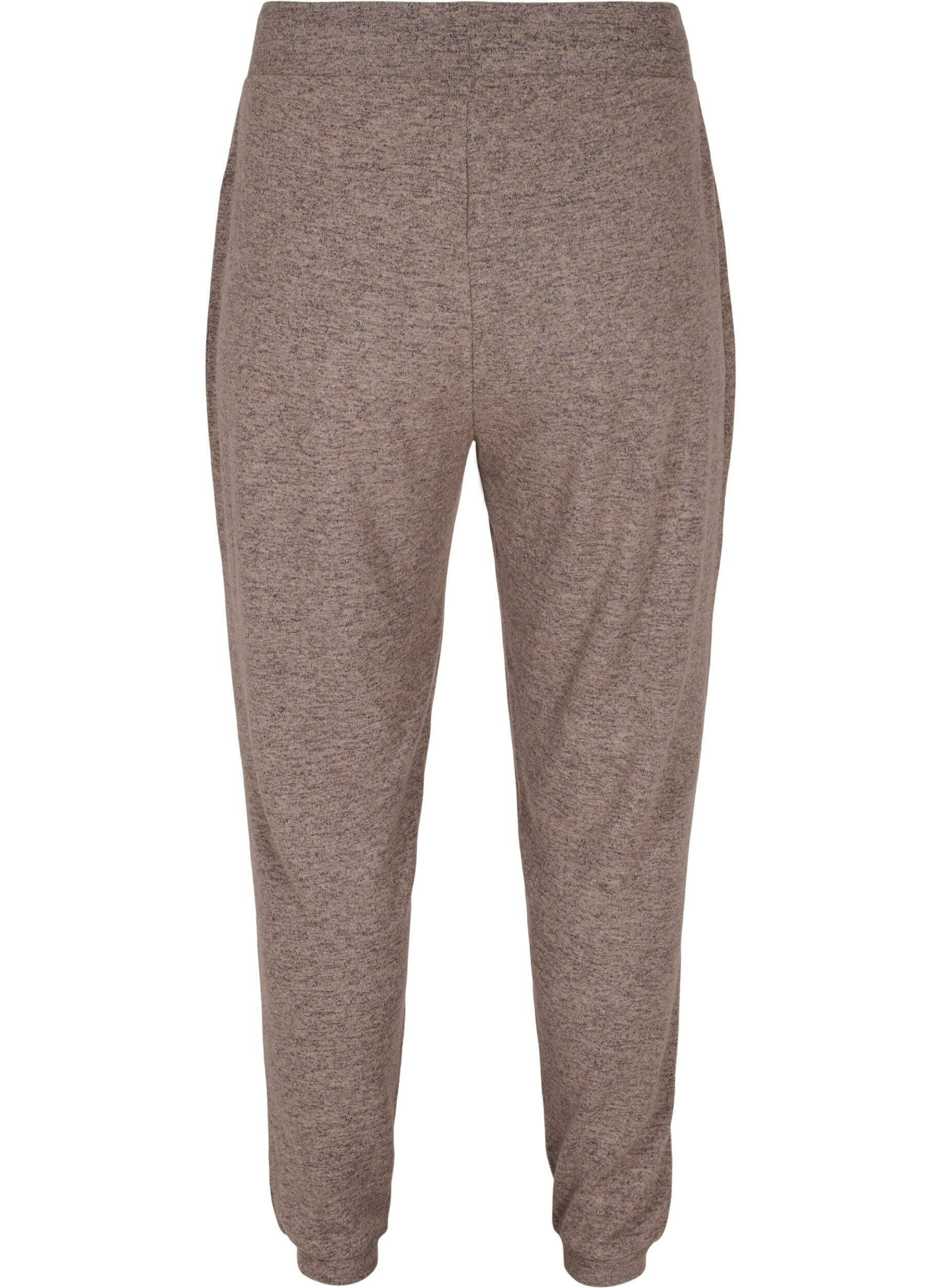Zizzi Losse broek in viscosemix, Falcon Melange, Packshot image number 1