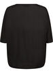 Losse pasvorm T-shirt in viscose jersey, Zwart, Packshot image number 1