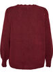 Gebreide blouse met golvende randen, Rood, Packshot image number 1