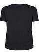 Slim fit sport T-shirt met ronde hals, Black, Packshot image number 1