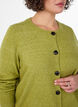 Cardigan met knopen en een ronde voorkant, Groen, Model image number 3