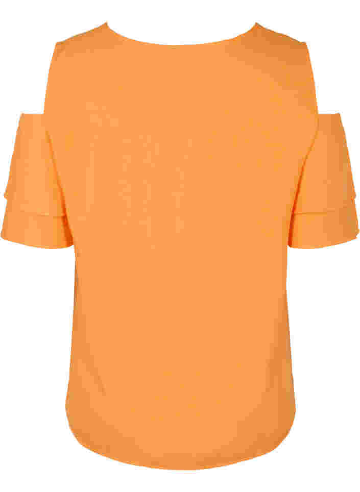 Viscose top in korte mouwen, Orange Peel, Packshot image number 1