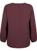 Effen blouse met v-hals, Fudge, Packshot image number 1